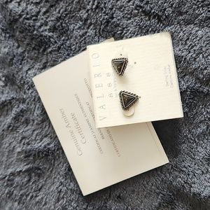 Sterling silver and amber earrings